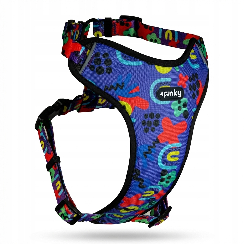 Levně Postroj guard comfort pro malého psa barevný, beztlakový Neon Bloom| Xs