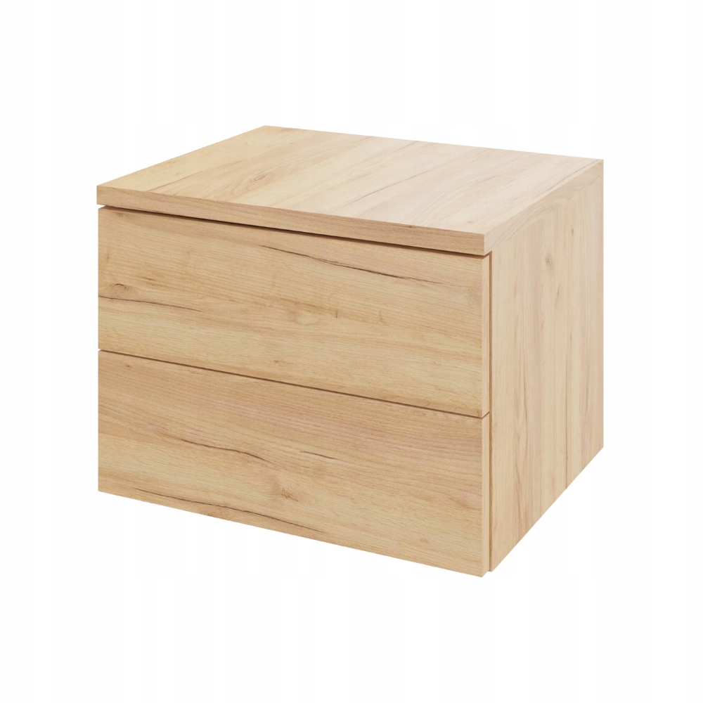 Noční stolek závěsný se dvěma zásuvkami, click-on, dub craft, šířka 40 cm