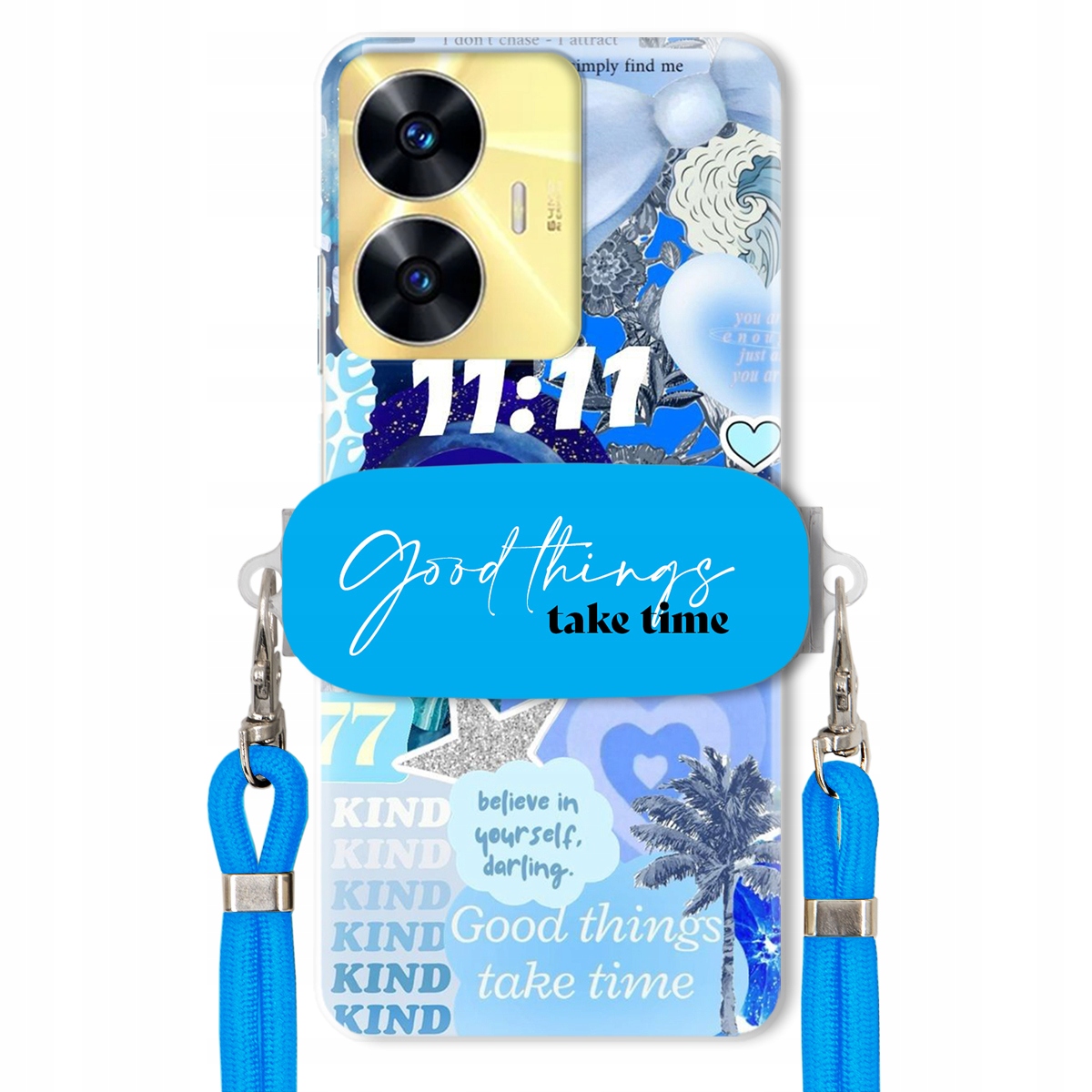 Puzdro pre Realme C55 Držiak Crossbody vodítko Good Things Take Time Lata