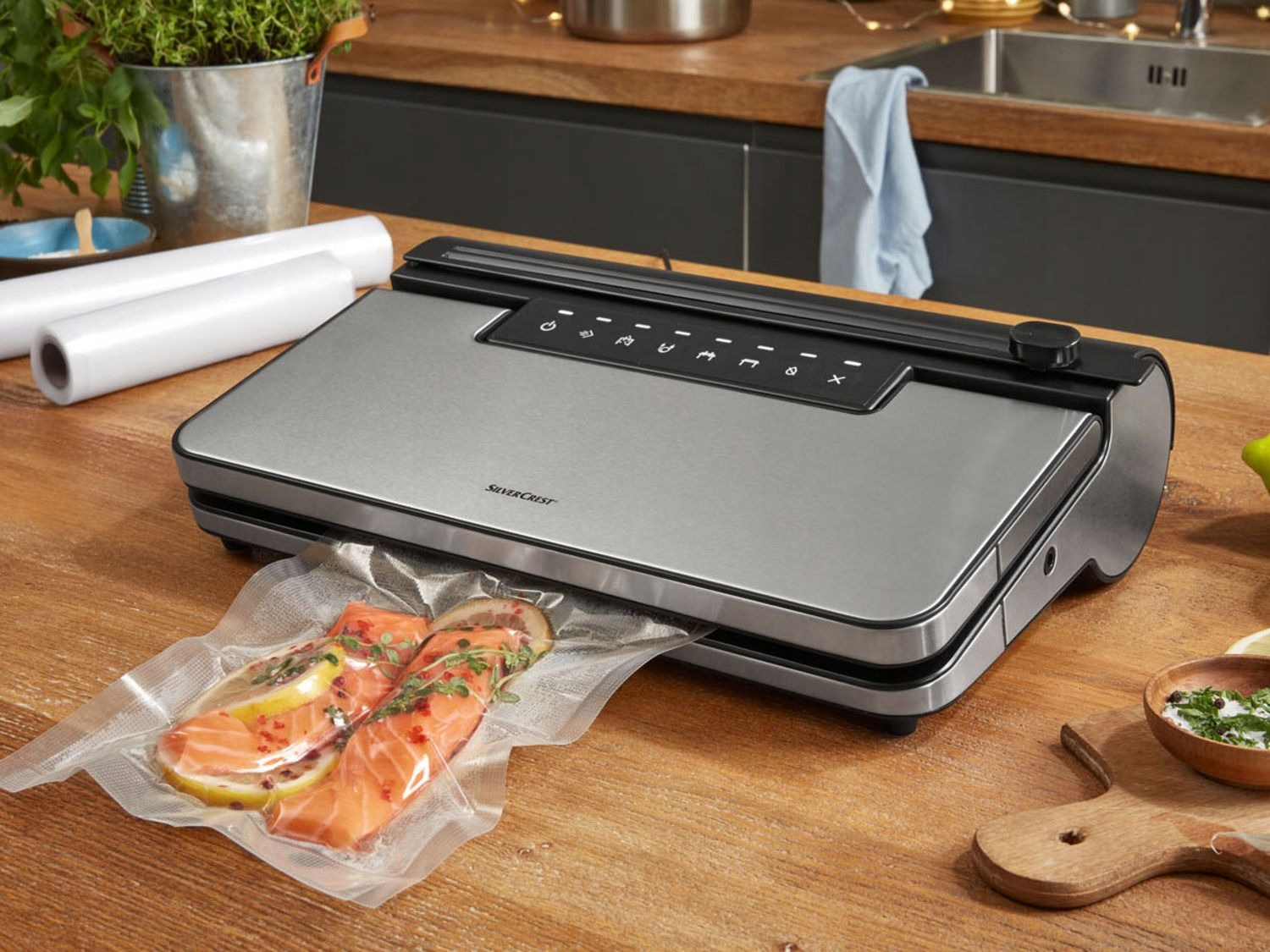 Folia próżniowa w rękawie moletowana 28cm 600cm!!! Kolor przezroczysty