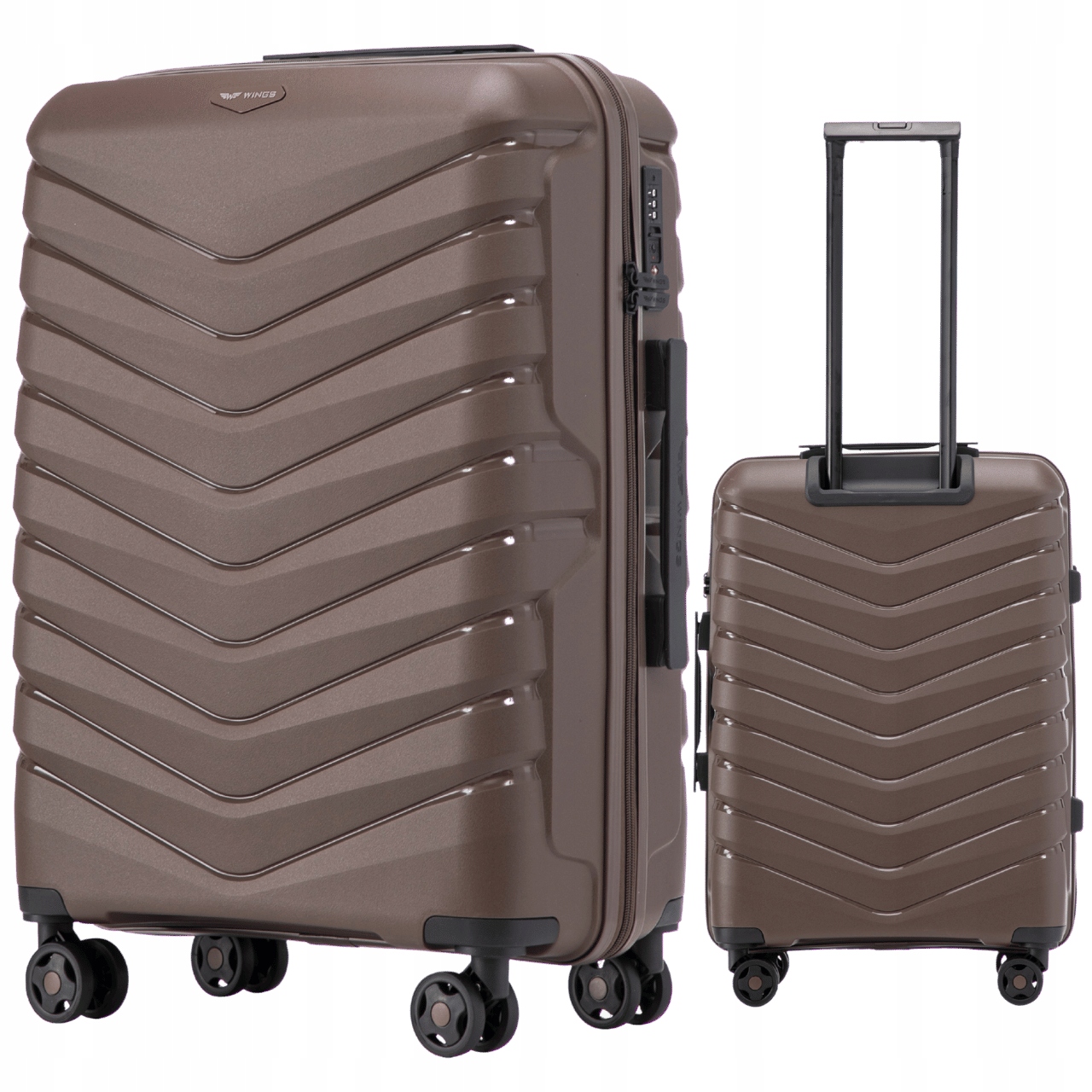 Střední cestovní kufr Wings Do Letadla Na 4 Kolečkách z polypropylenu