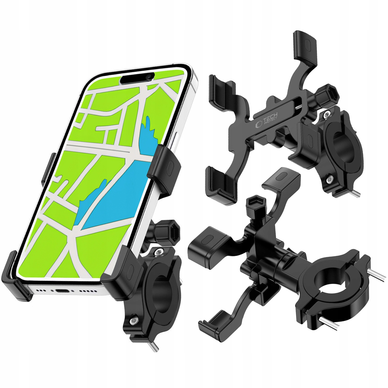 Stabilny uchwyt rowerowy Tech-protect na kierownice do roweru na telefon