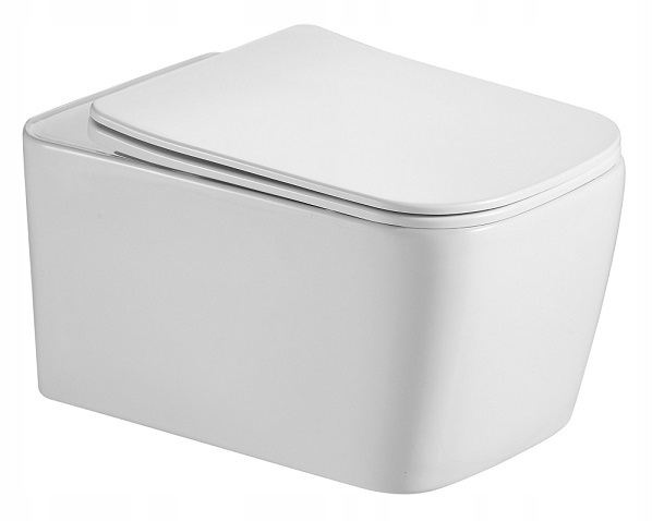 MISKA WC WISZĄCA BEZKOŁNIERZA Rimless Z DESKĄ SLIM Linia Kubo