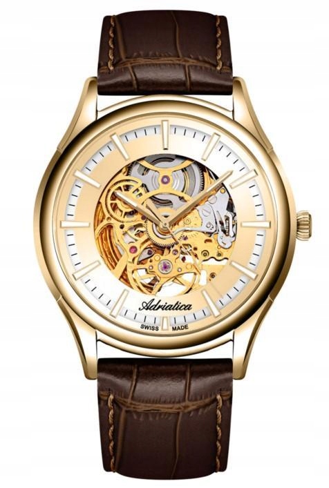 Nový Originální Pánské Hodinky Adriatica A2804.1B11AS Automat Skeletor