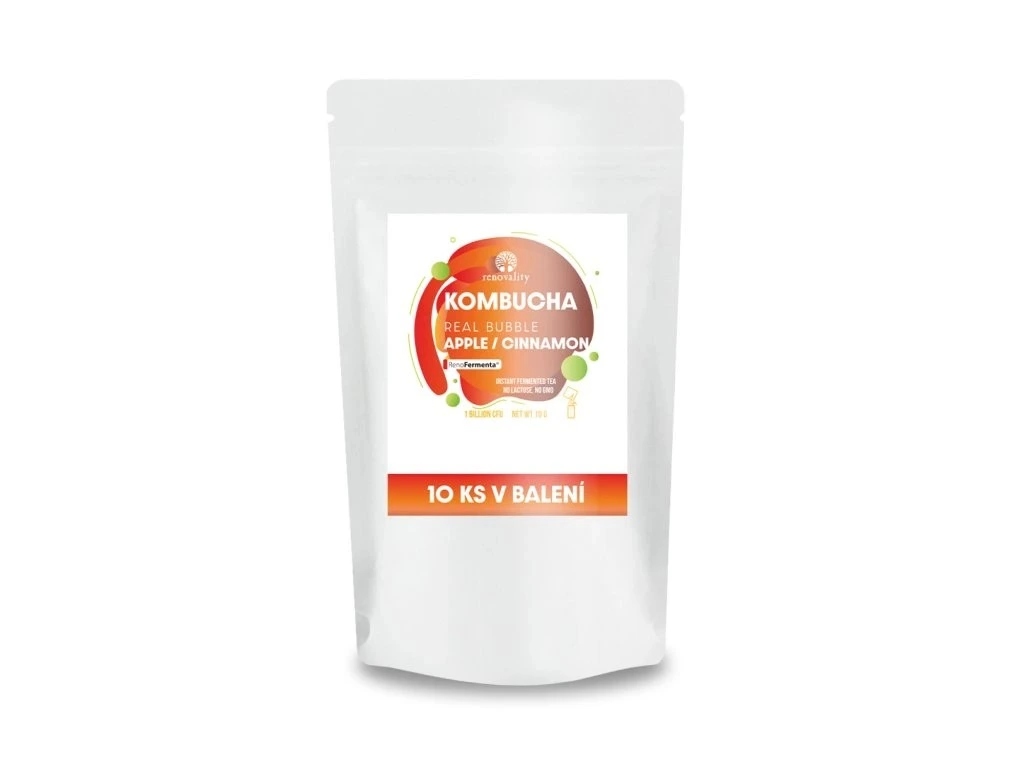 Levně Kombucha Real Bubble Apple/Cinnamom 10ks
