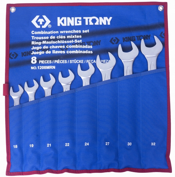 Očkoploché kľúče 18-32 mm 8ks King Tony Puzdro 1208MRN