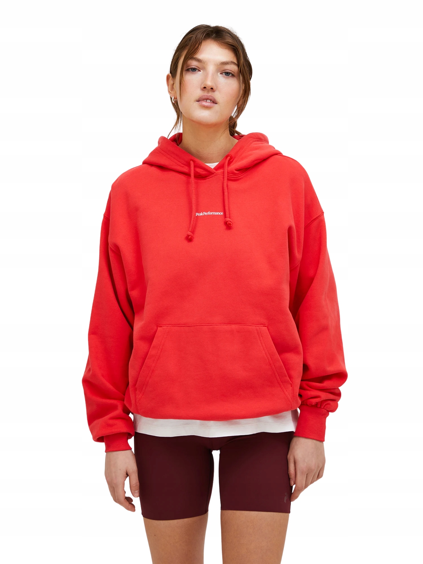 Mikina Peak Performance Original Terry Hood červená M
