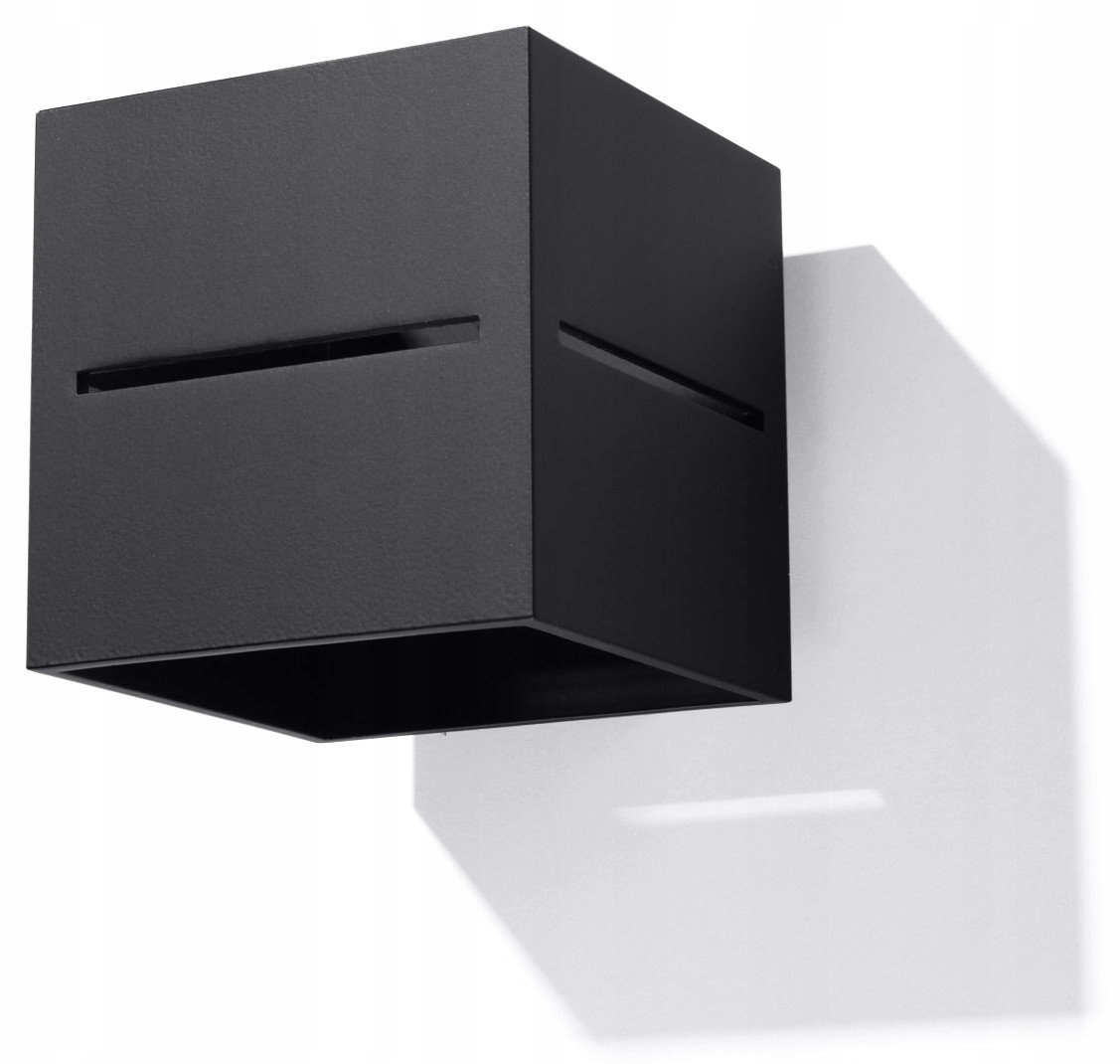 Nástěnná lampa Lobo Černá Sollux SL.0204