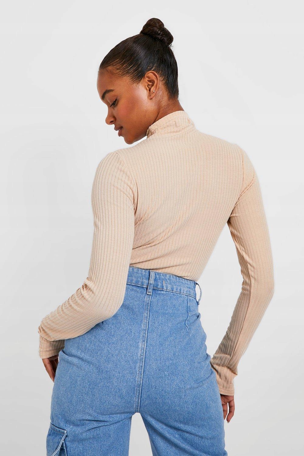 LC91201 *BOOHOO TALL PRĄŻKOWANE BODY DŁUGI RĘKAW M Marka Boohoo