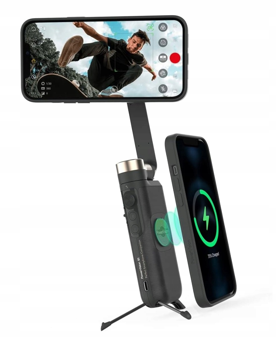 PowerVision S1 Explorer KIt gimbal stabilizátor pro smartphone stativ černý
