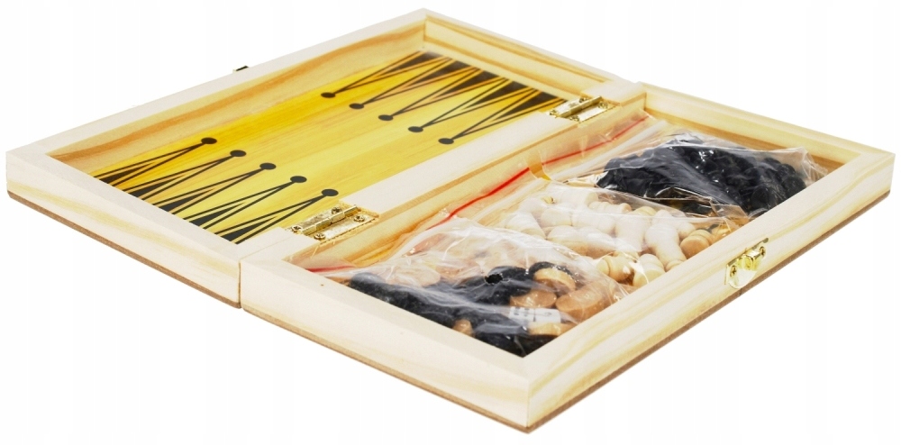 Szachy warcaby klasyczne drewniane 2w1 gra logiczna Producent inny