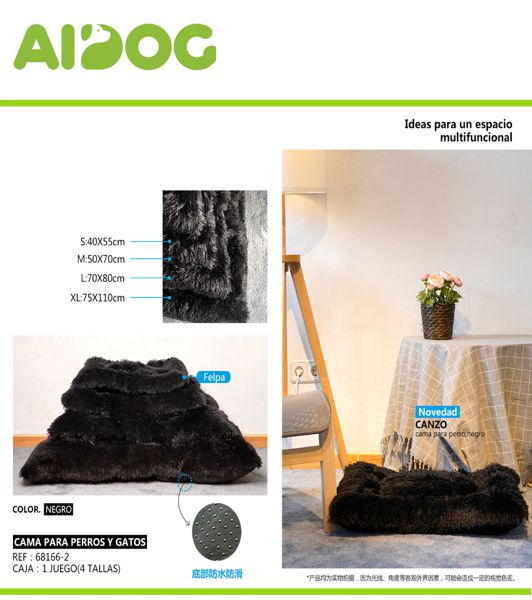 Levně Černá deka pro psy a kočky 4-dílná sada s peřím