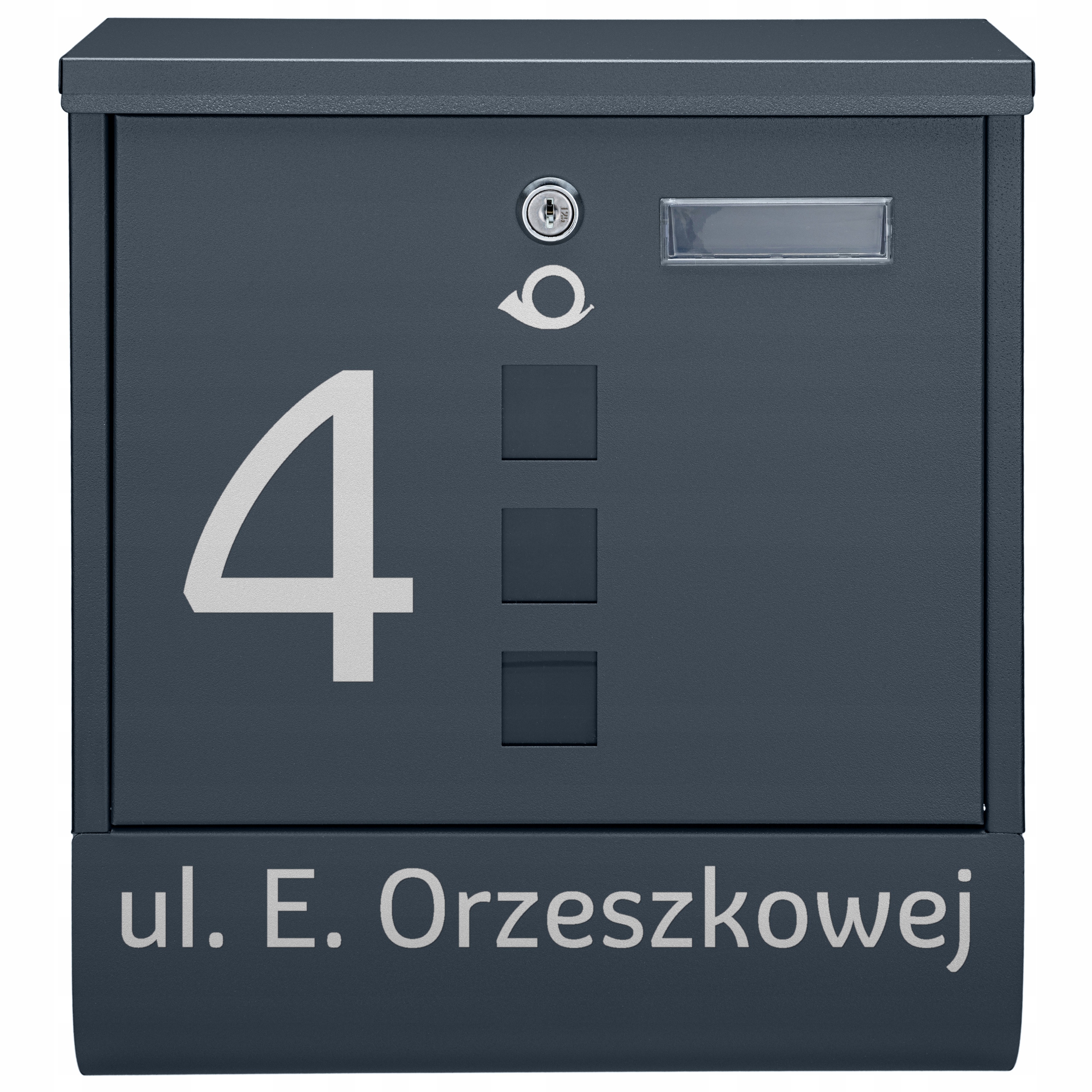 Antracitová Krabička Na Tuba Vzor A Nápis