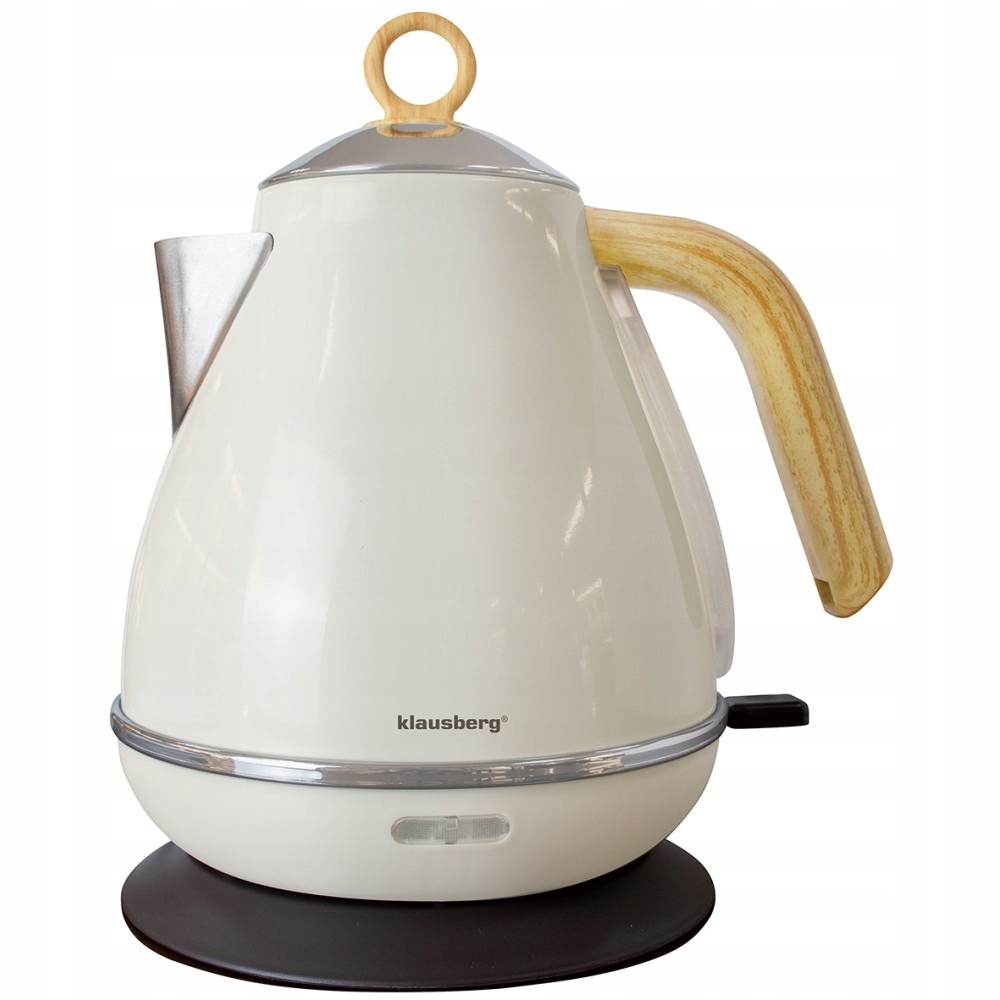Elektrická konvice kovová nerezová ocel 1,7 l krémová Klausberg
