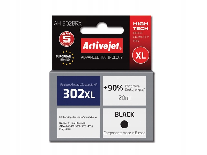 

Tusz Activejet AH-302BRX Czarny 20ML