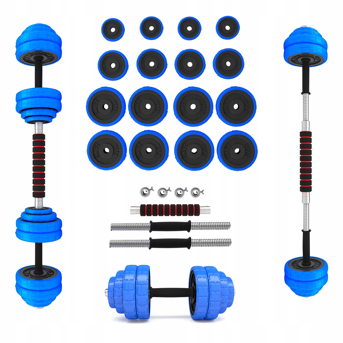 SGG30 Bar Sztangielki Regulowane Gumowane 30KG Hms