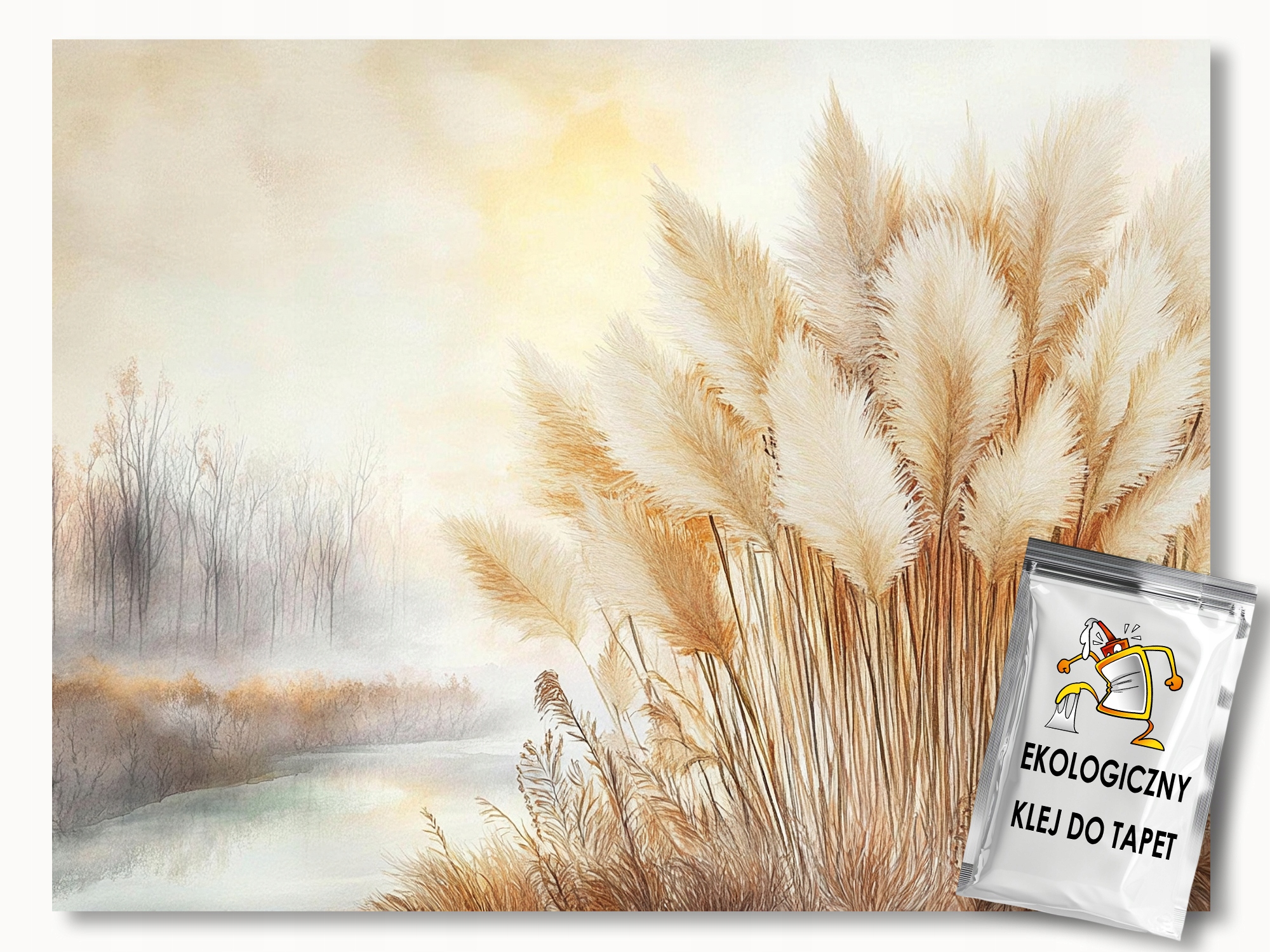 Fototapeta Flizelina Krajina Stromy Řeka Trávy Pampas Puch 300x280 155g