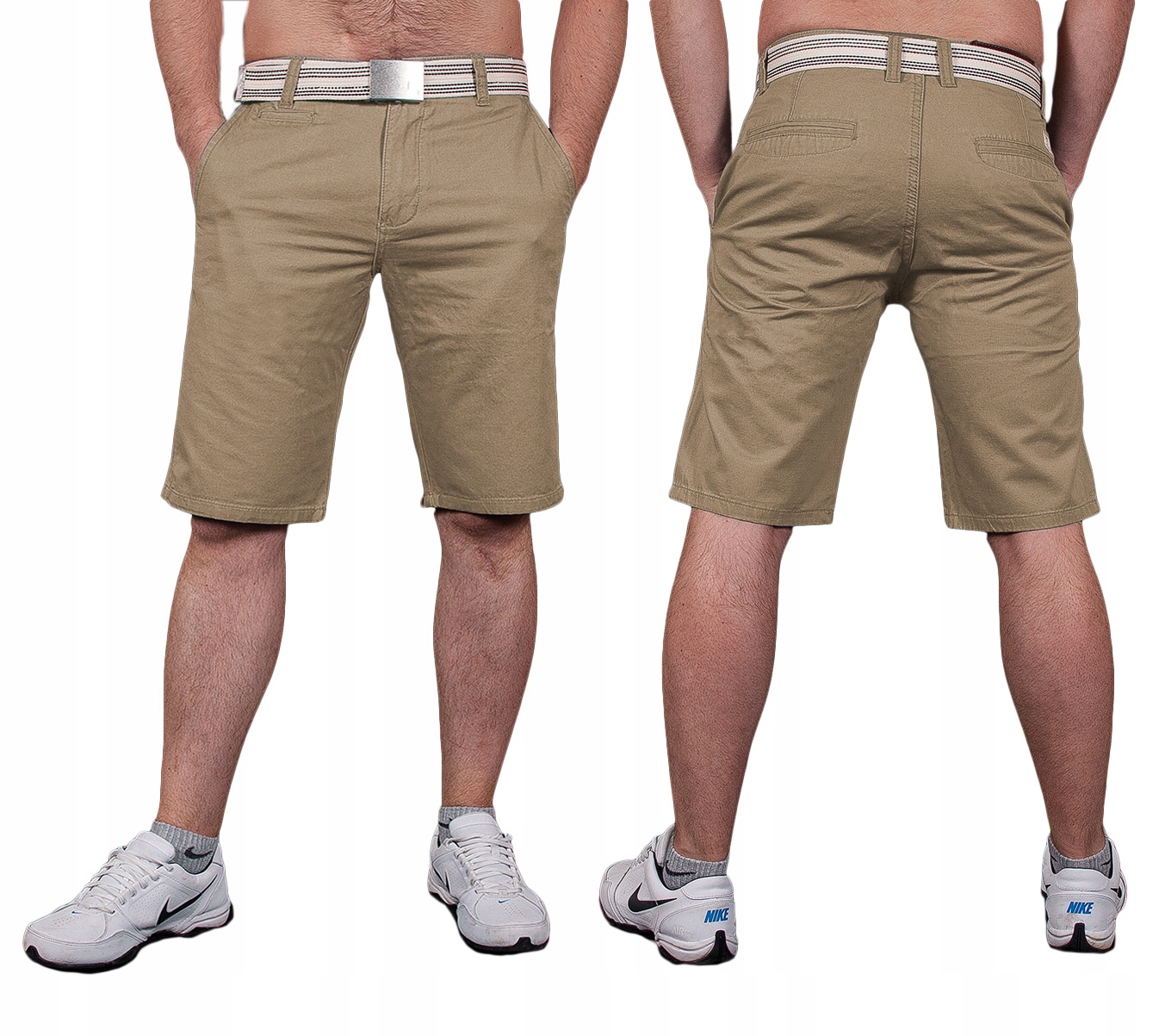 

Krótkie Spodenki Męskie Szorty 169 r 76 cm beżowe