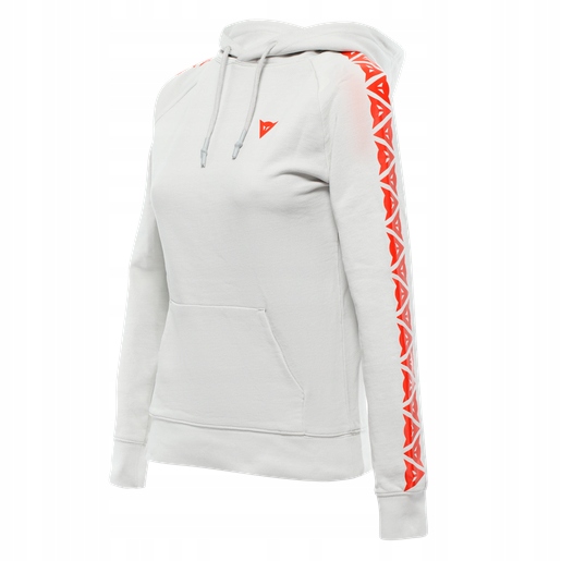 Dámska mikina Dainese Hoodie Stripes Lady Sivá/Červená S