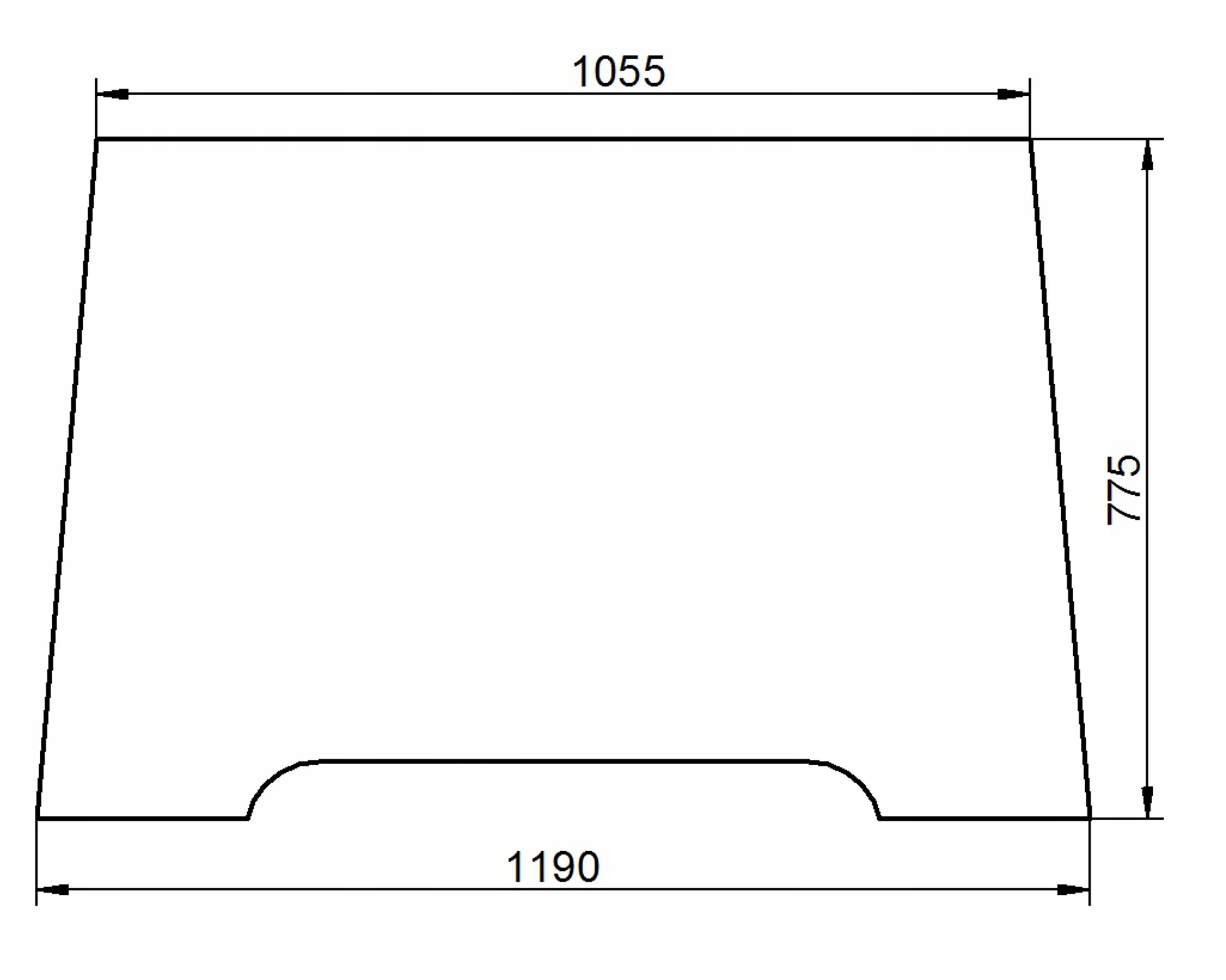 sklo Case kabina Combi Cab 9615, Silent přední