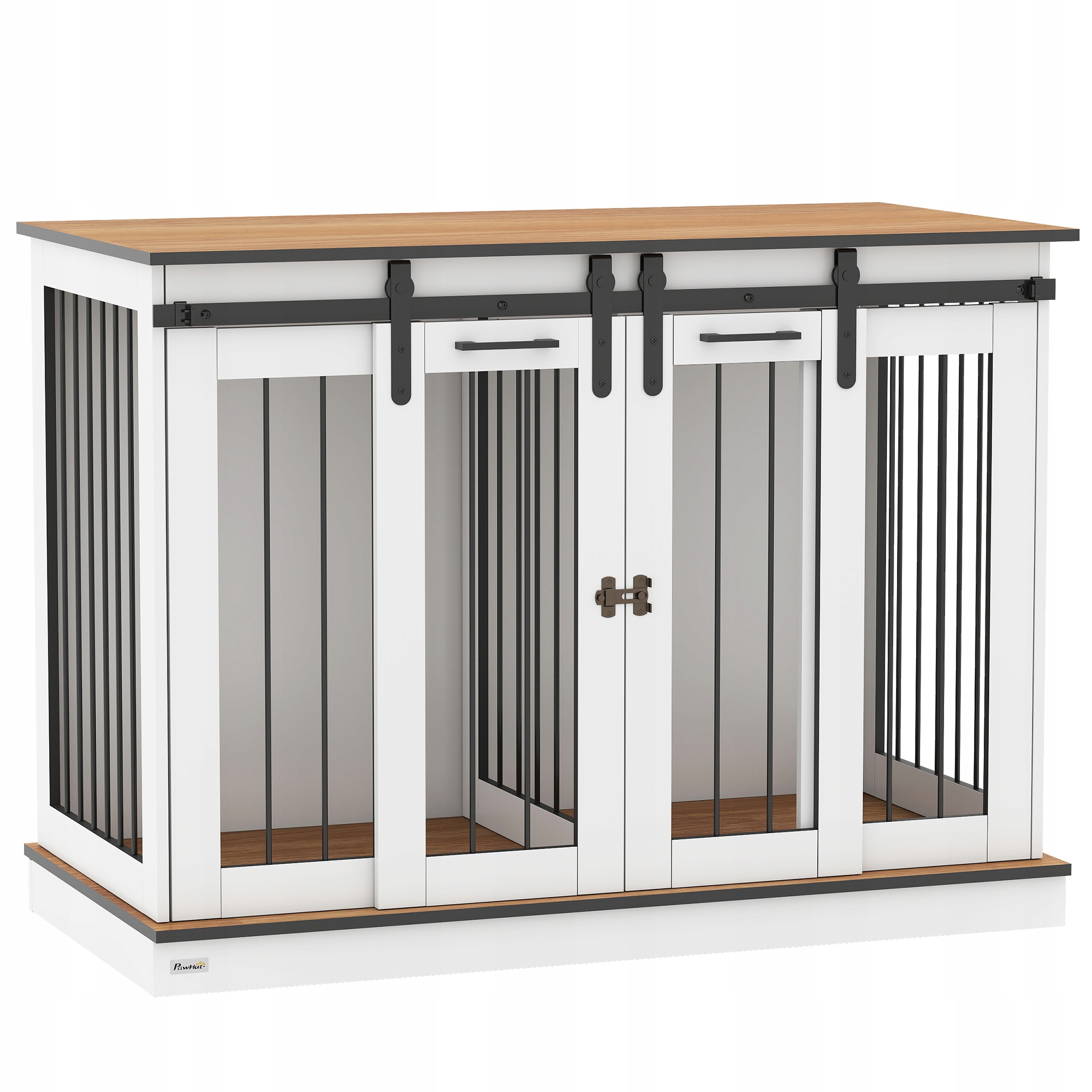 Klec pro psy PawHut, bílá, 120 x 60 x 88,5 cm