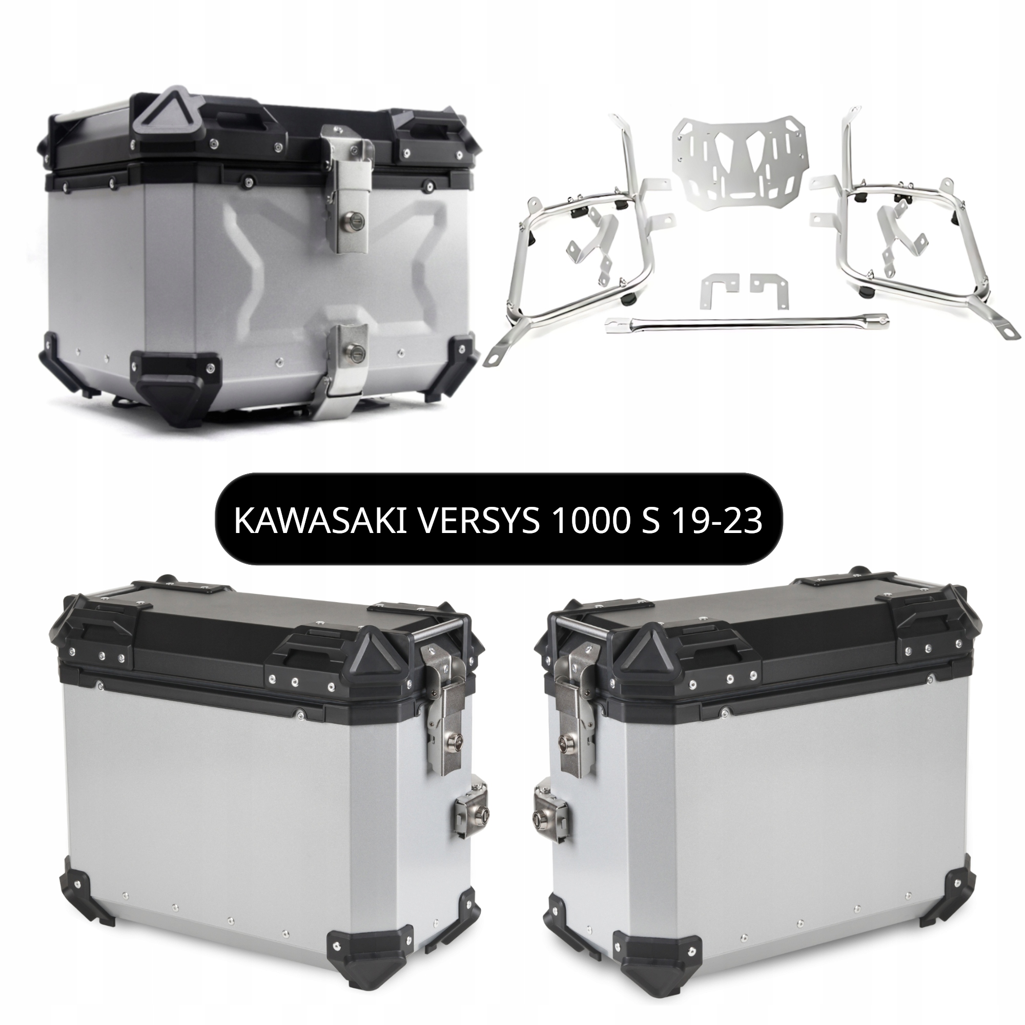 Kufry Hliníkové Rošty Kawasaki Versys 1000 S 2019-2023 Set TopX