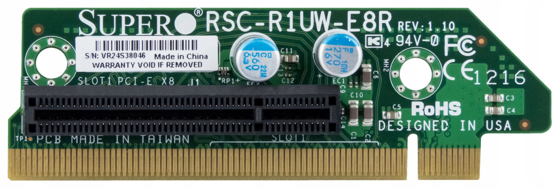 Supermicro RSC-R1UW-E8R Pci-e Riser