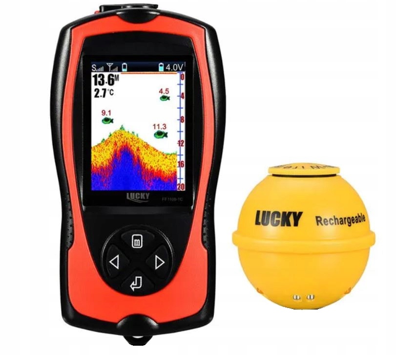 Echosonda Wędkarska Sonda Na Ryby Sonar Do Łódki Zanętowej Bezprzewodowa