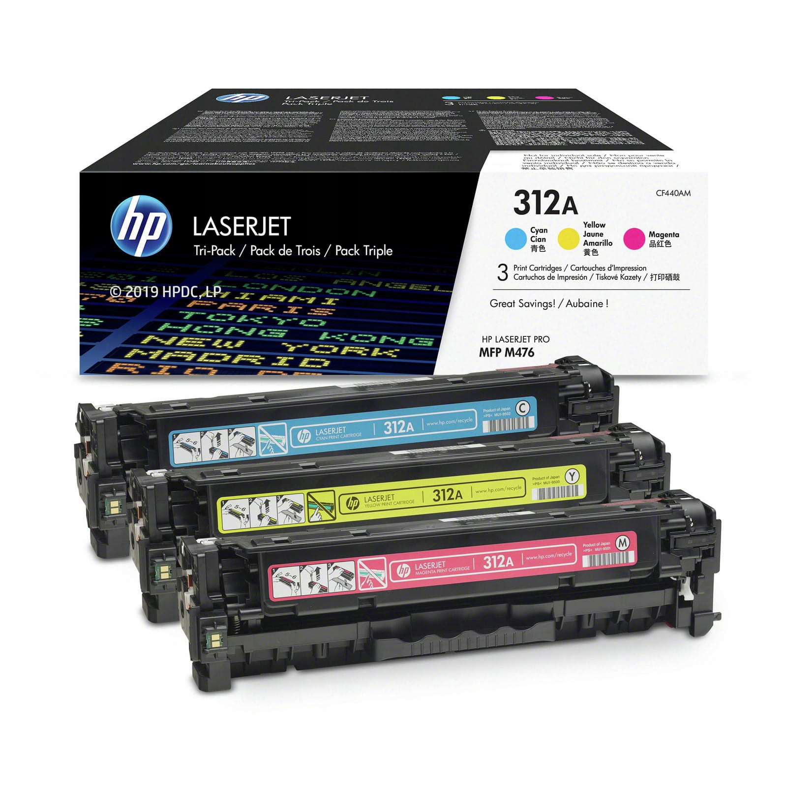 Toner Hp 312A CF440AM Cmy M476 Trzypak 3 x 2 700 stron