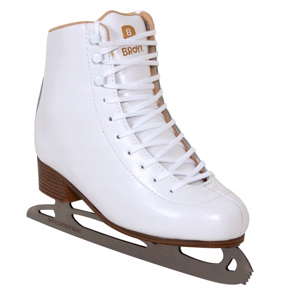 Łyżwy Broyx skórzane białe 36 Prima