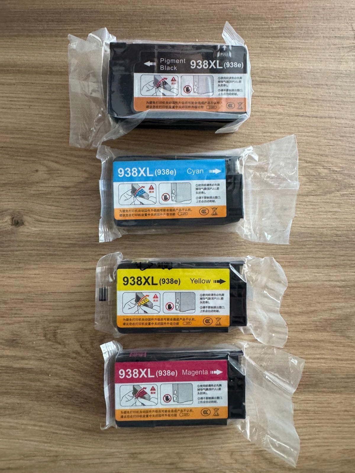 Tusz Hp 938 938e sada C/m/y/bk pre 9110b 9120b 9130b 9120/9120e 9720/9720