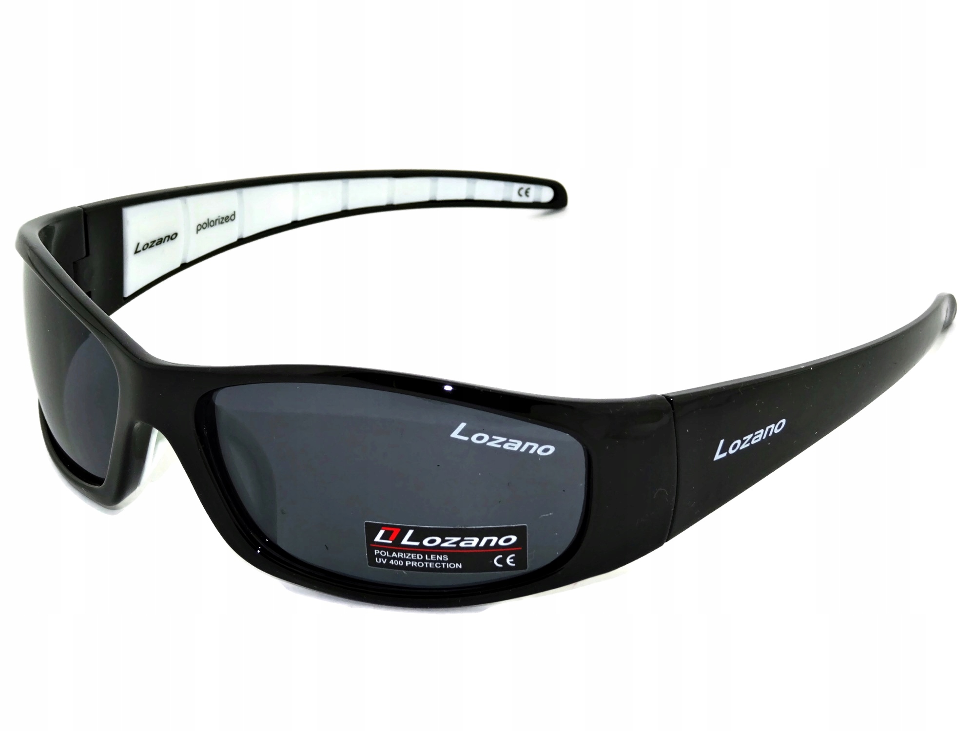 Pánské Polarizační Brýle Lozano Sportovní UV400 Sluneční Černo Bílé