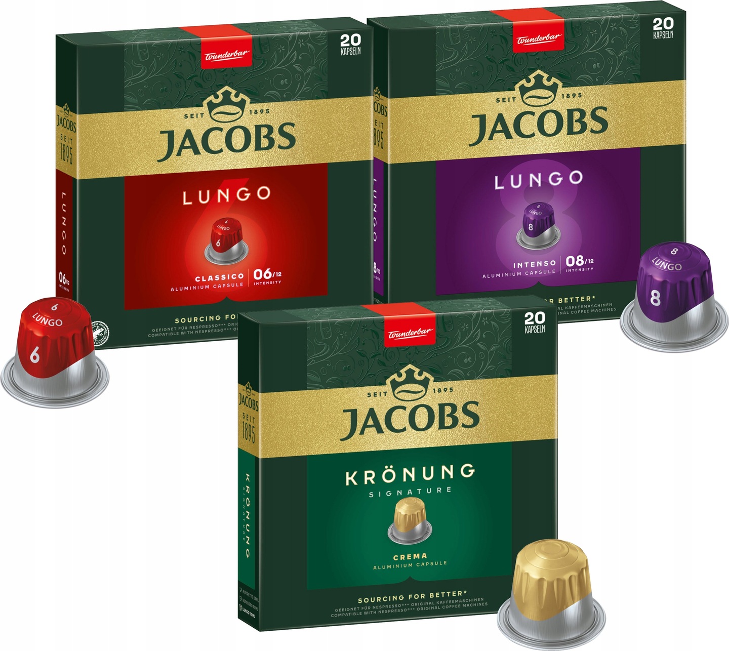 Levně Kapsle Jacobs pro Nespresso Classico Intenso Balance 60
