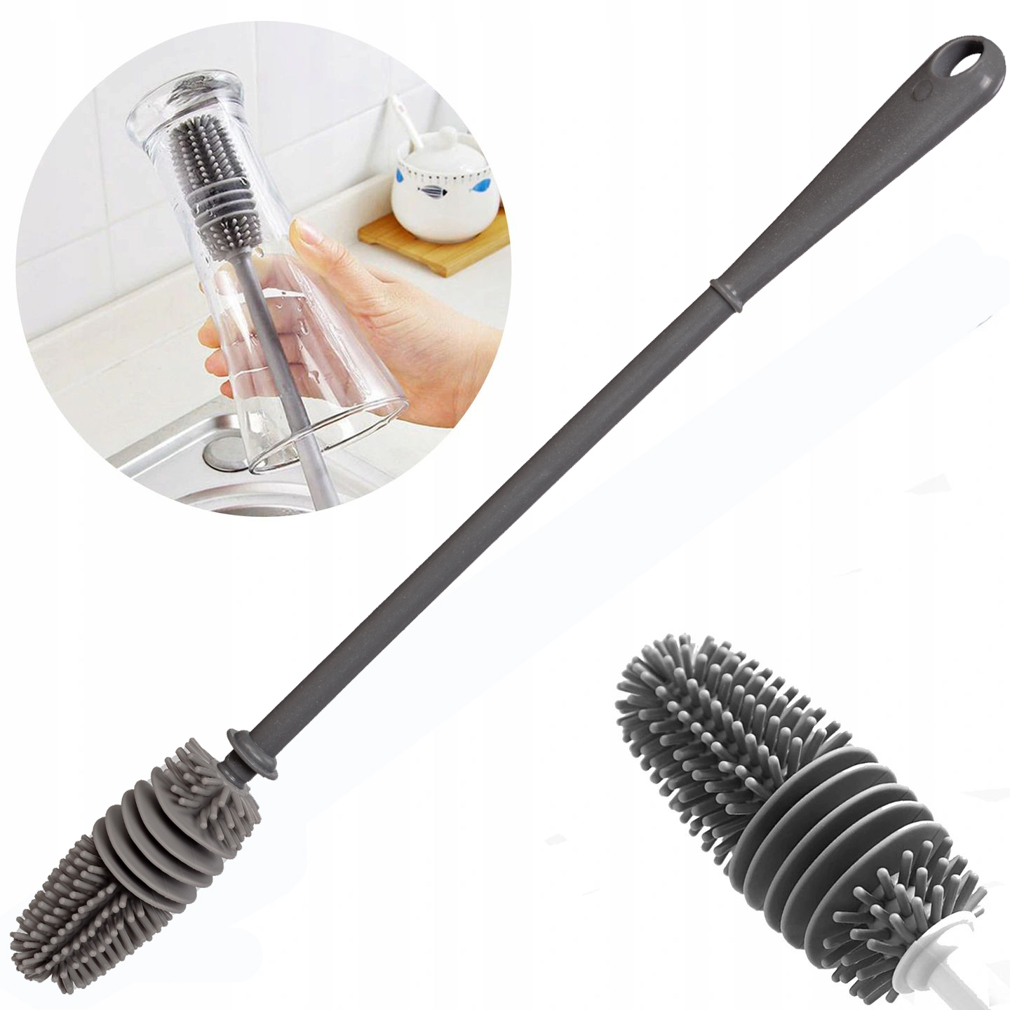 SZCZOTKA MYJKA SILIKONOWA DO MYCIA BUTELEK Marka BK