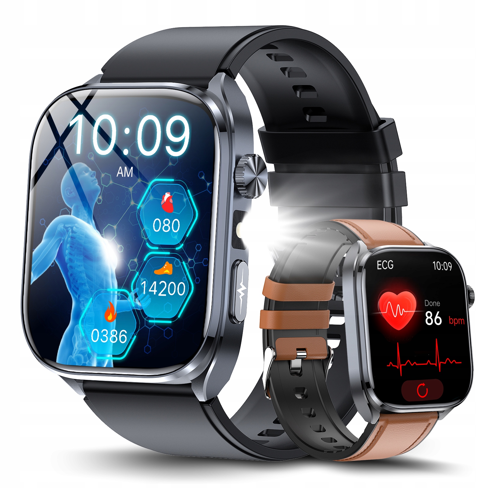 Smart hodinky s Ekg pre seniorov, monitor srdcového tepu, meranie Bmi, Hrv, Ekg, SpO2