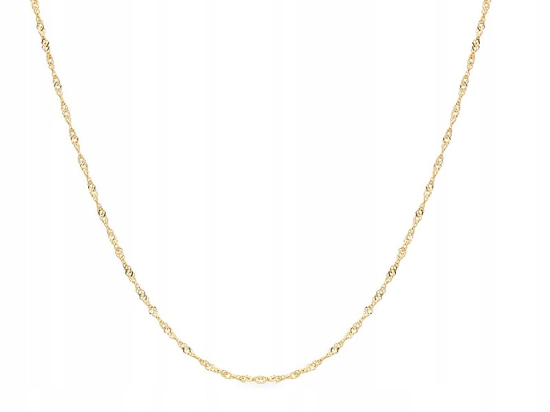 

Złoty łańcuszek 585 o splocie singapur 45cm