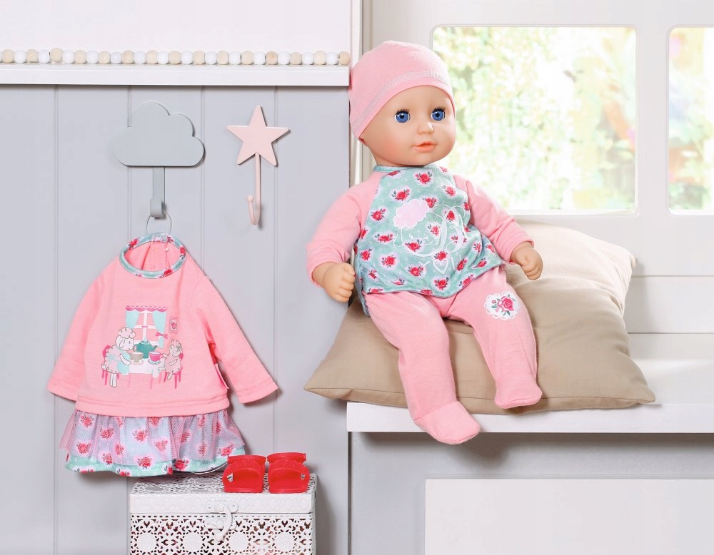BABY ANNABELL Mała Lalka z sukieneczką 36cm 702109 Materiał plastik tkanina