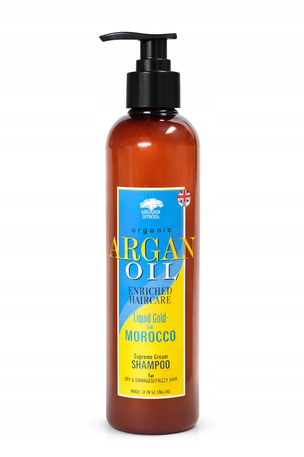 Argania Spinosa 'Liquid Gold' Organický arganový marocký Šampon na vlasy 300ml