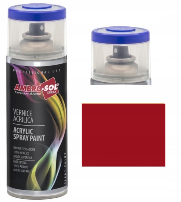 Spray czerwony połysk lakier akrylowy czerwony rubinowy RAL3003
