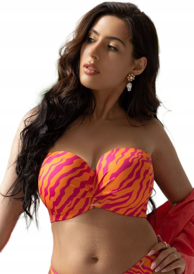 Krisline Plavková Podprsenka Balconette Mhm Bardotka Rio Orange Pink 80B