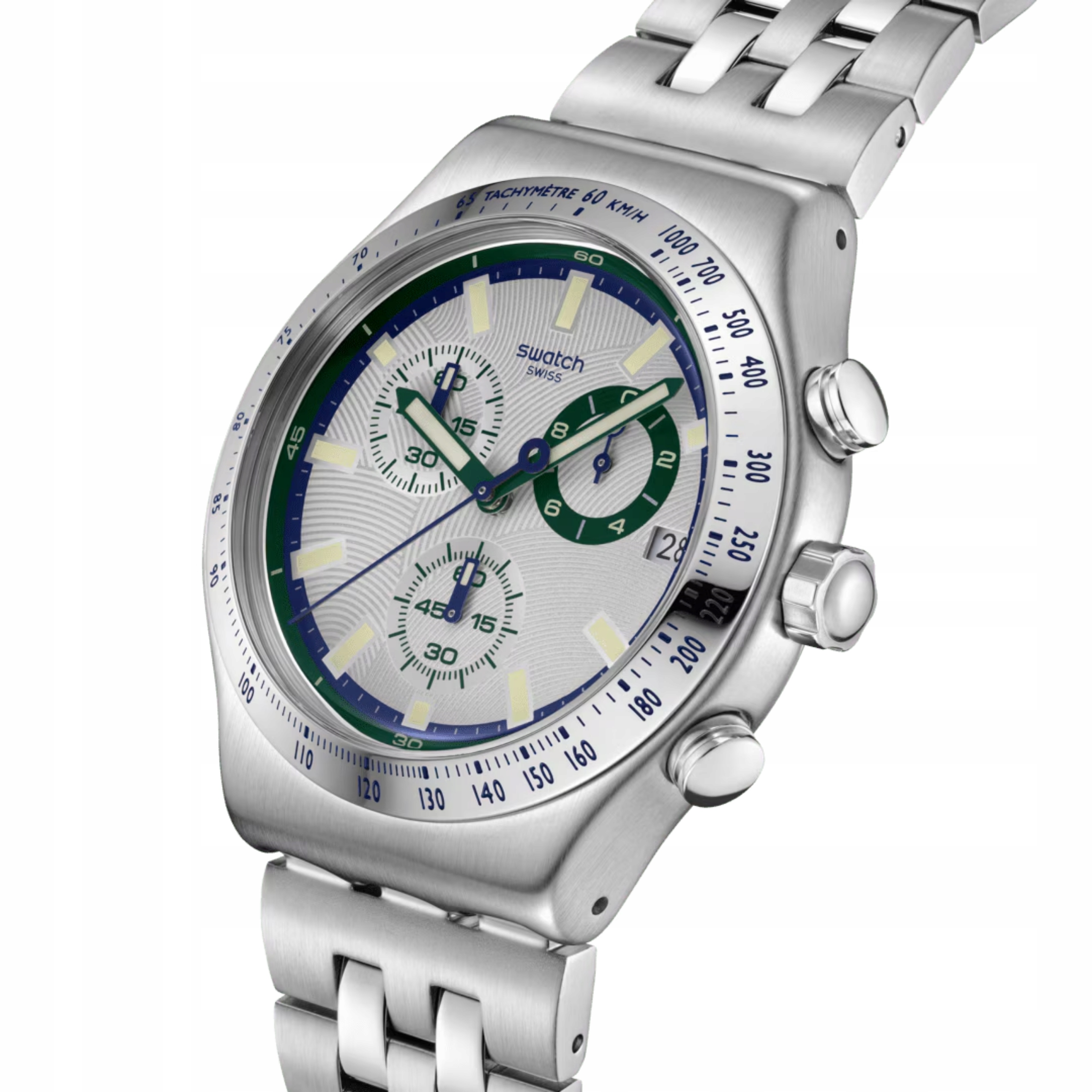 Hodinky Swatch Midnight In The Mirror stříbrné YVS539G Unisex Nové