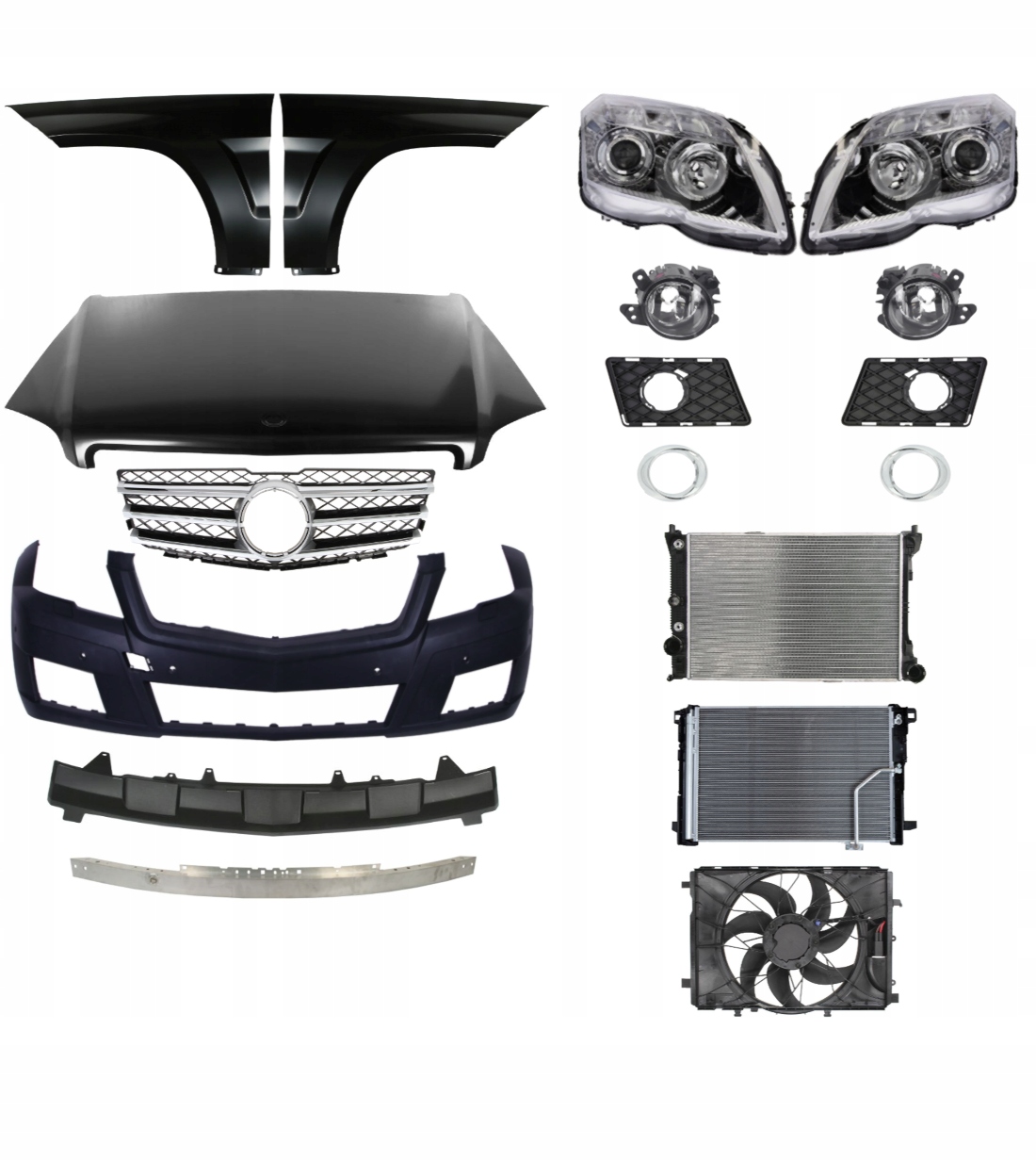 Mercedes Benz GLK X204 08-12 Zderzak Pas Atrapa