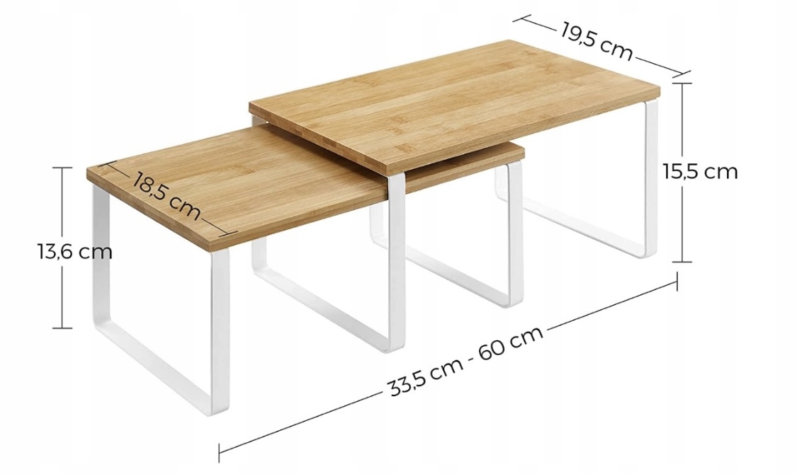 ZESTAW REAGŁ PÓŁKA NA BLAT BAMBUSOWA PODSTAWA SZAFKA NA PRZYPRAWY KUCHNI! Materiał inny
