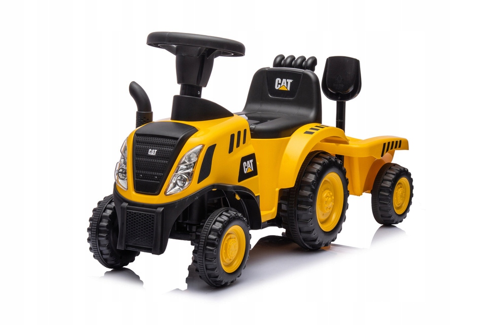 Moovkee Traktor z przyczepą Cat yellow