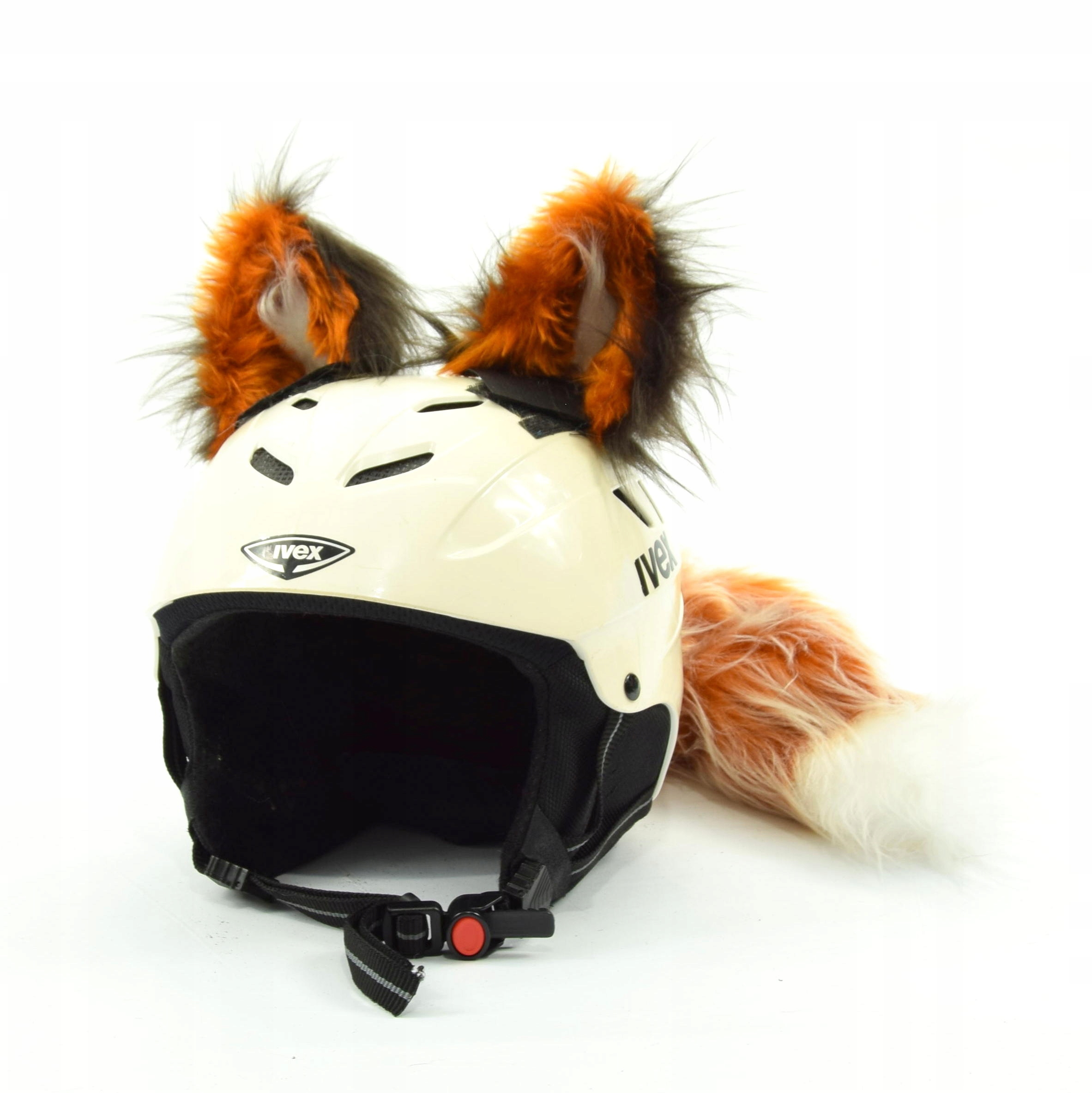 Ozdoba na kask narciarski, motocyklowy, rowerowy naklejka zestaw Lisek