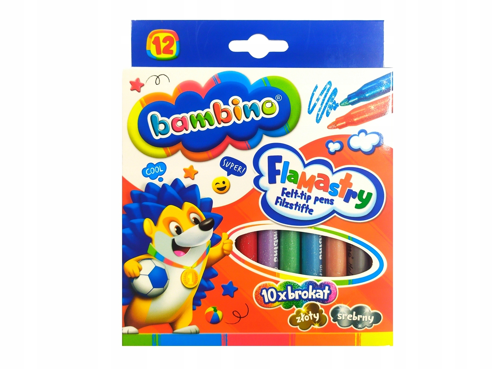 

Flamastry brokatowe Bambino