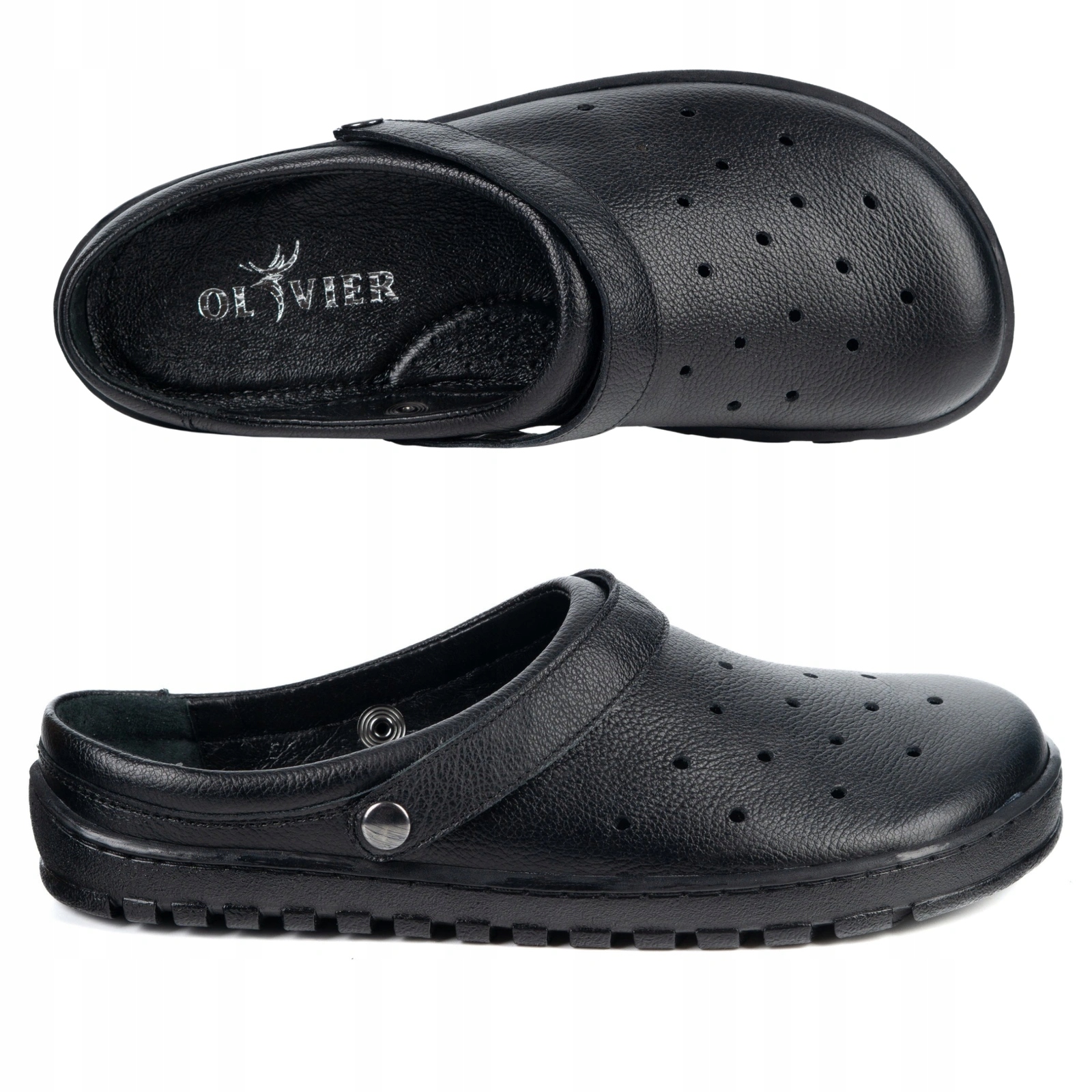 Dámské barefootové boty Olivier Noma kožené chodítka perforované černé 41