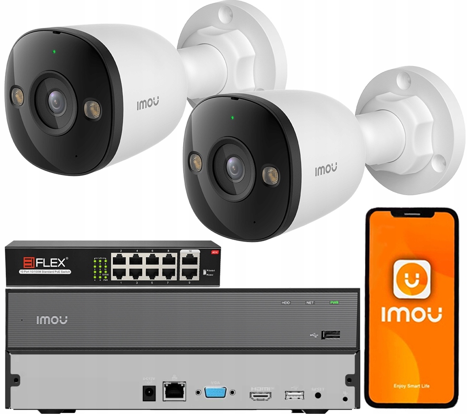 Monitorovací sada 5MPx 2 Ip kamery IPC-PS3EP-5M0-0280B Imou Audio Led