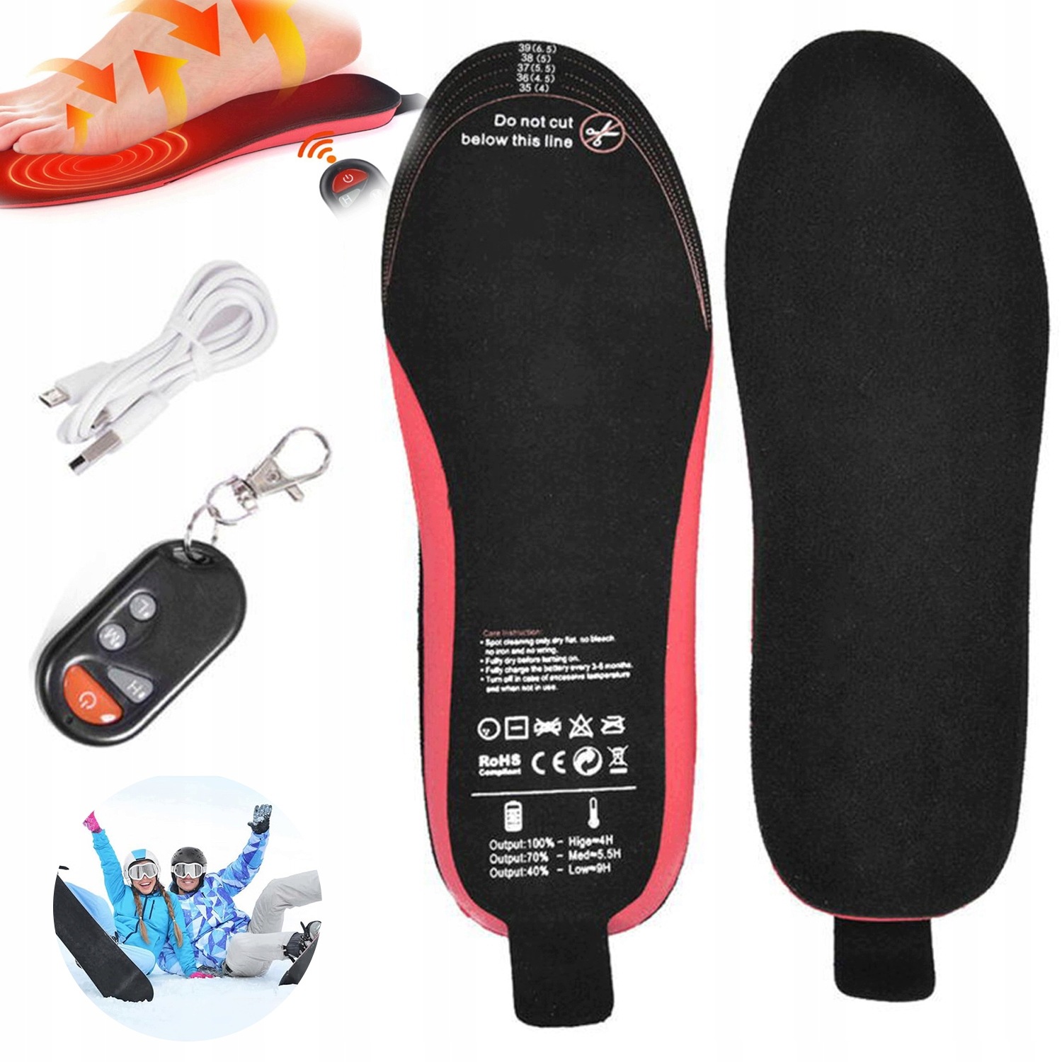 Vyhřívané Vložky Do Bot, Vyhřívané Podrážky Usb, Střihatelné Vel 41-46