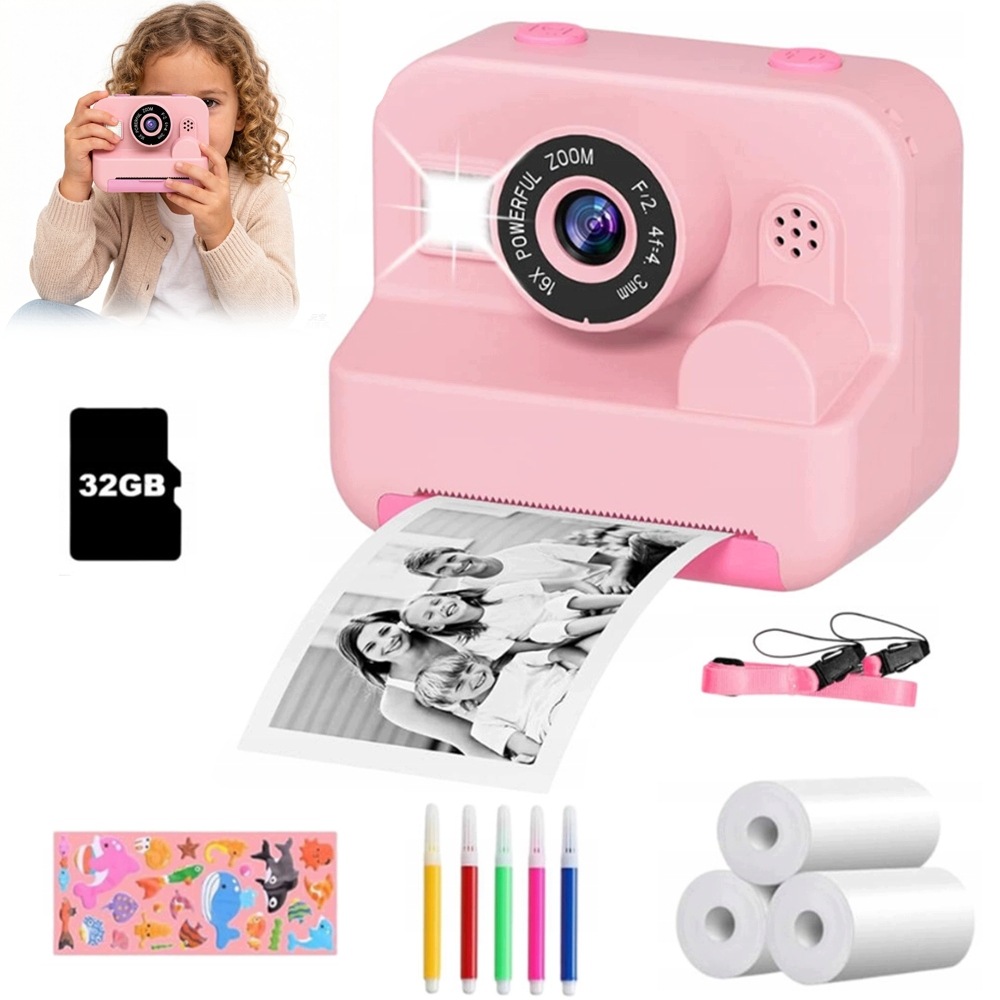 Sada Digitálního Instantního Fotoaparátu S Termotiskárnou Pro Děti